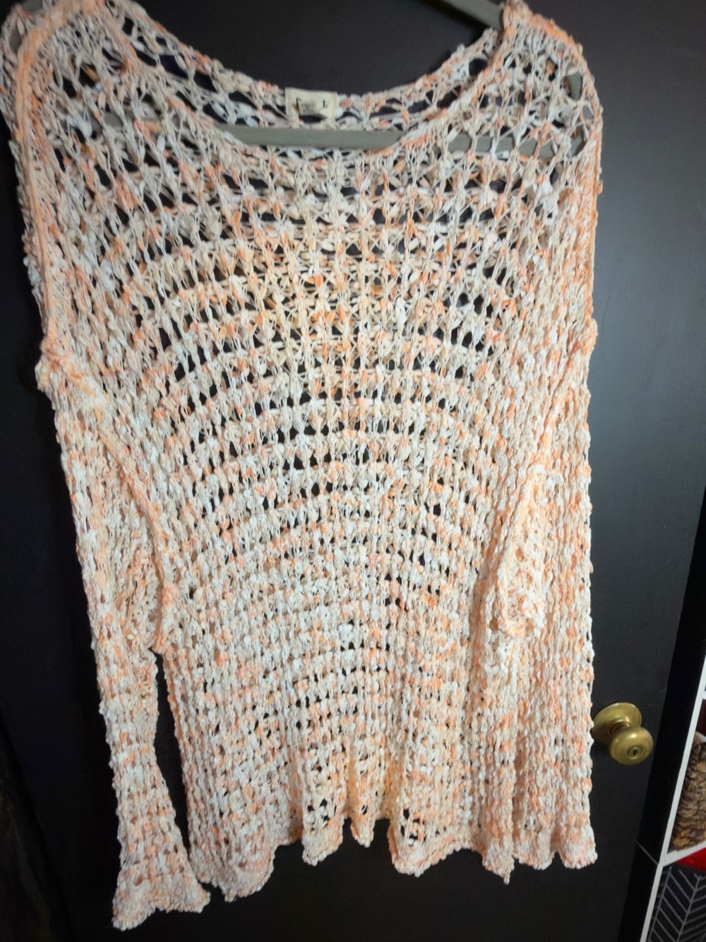 POL Lucky in Love Orange Oversized Crochet Sweater - Picture 4 of 9